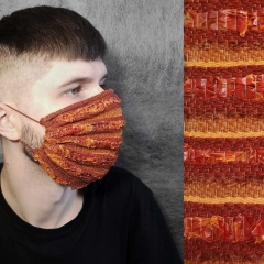 Indrė Spitrytė, Tomatex face mask III, weaving with dry tomato peels and threads (Foto: I. Spitrytė)