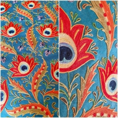Suzani, Lotus and Peacock Feathers, Details